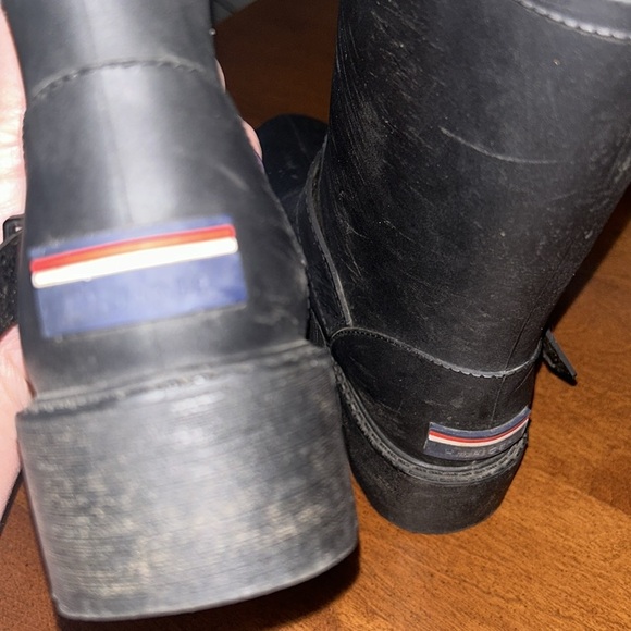 Tommy Hilfiger Black Buckle Rain Boots - Picture 5 of 13